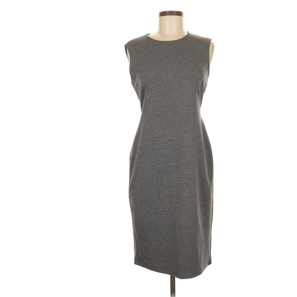 Elie Tahari sleeveless classic sheath dress gray Size 12 NWT quiet luxury